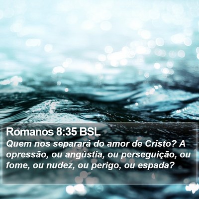 Romanos 8:35 BSL Bible Verse Image