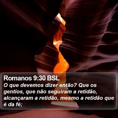 Romanos 9:30 BSL Bible Verse Image