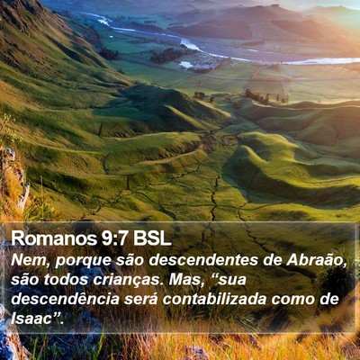 Romanos 9:7 BSL Bible Verse Image