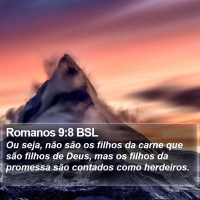 Romanos 9:8 BSL Bible Verse Image