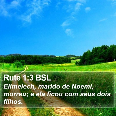 Rute 1:3 BSL Bible Verse Image