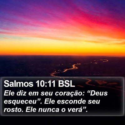 Salmos 10:11 BSL Bible Verse Image