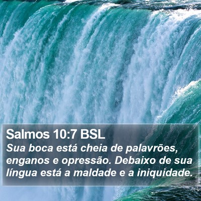 Salmos 10:7 BSL Bible Verse Image