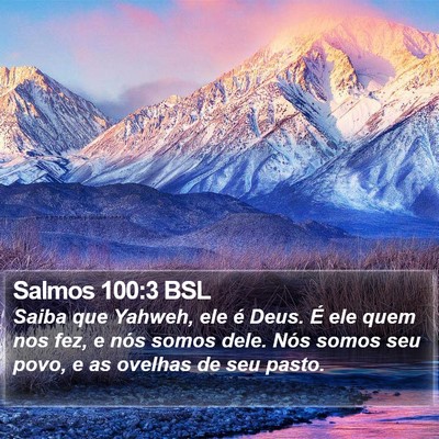 Salmos 100:3 BSL Bible Verse Image