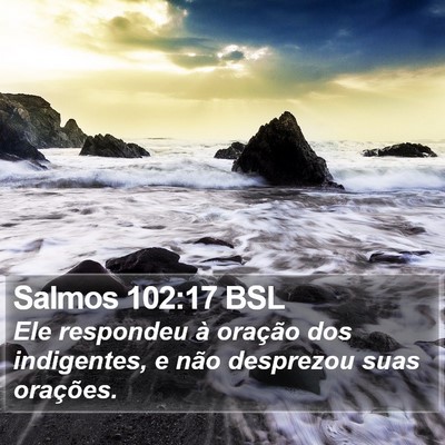 Salmos 102:17 BSL Bible Verse Image