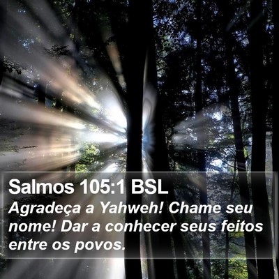 Salmos 105:1 BSL Bible Verse Image