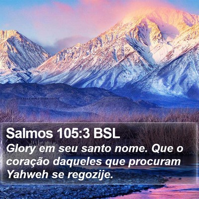 Salmos 105:3 BSL Bible Verse Image