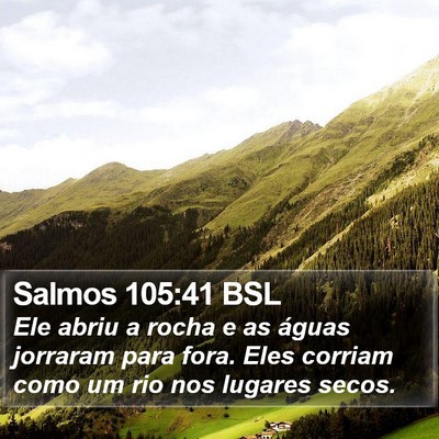 Salmos 105:41 BSL Bible Verse Image