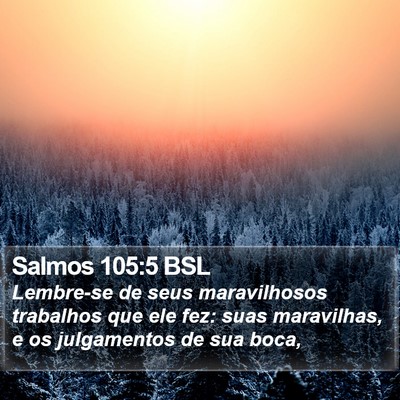 Salmos 105:5 BSL Bible Verse Image