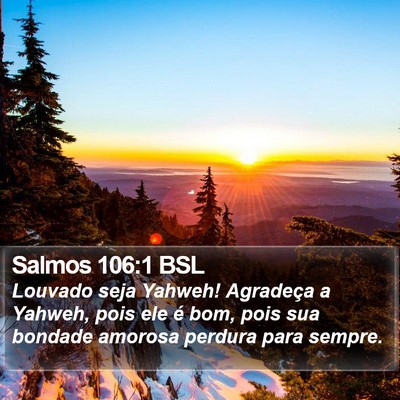 Salmos 106:1 BSL Bible Verse Image