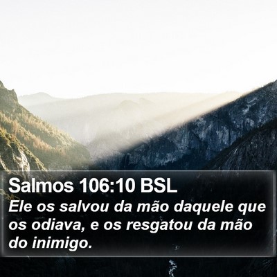 Salmos 106:10 BSL Bible Verse Image