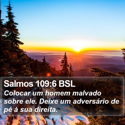 Salmos 109:6 BSL Bible Verse Image