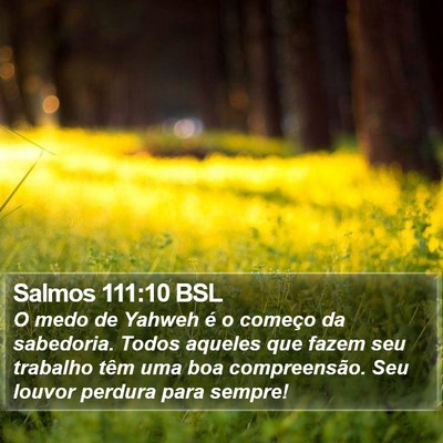 Salmos 111:10 BSL Bible Verse Image