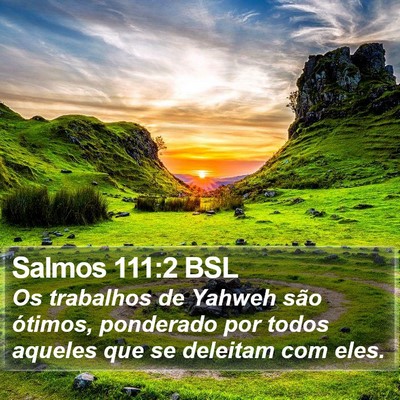 Salmos 111:2 BSL Bible Verse Image
