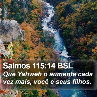 Salmos 115:14 BSL Bible Verse Image