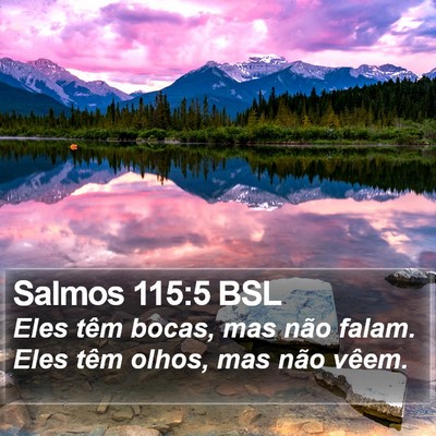 Salmos 115:5 BSL Bible Verse Image