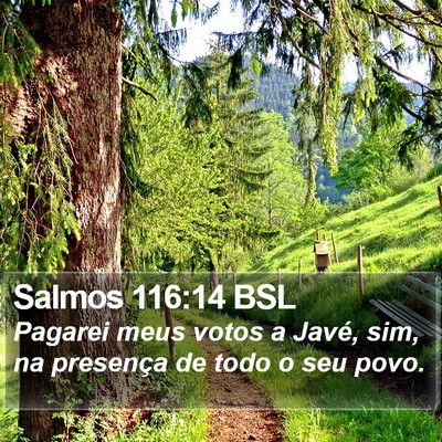 Salmos 116:14 BSL Bible Verse Image