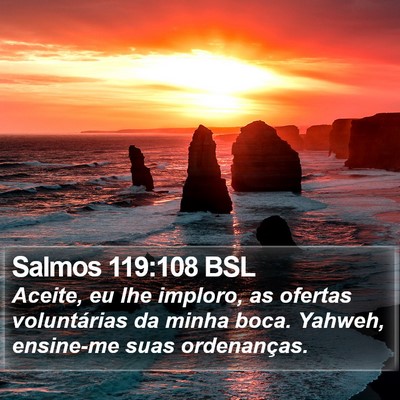 Salmos 119:108 BSL Bible Verse Image