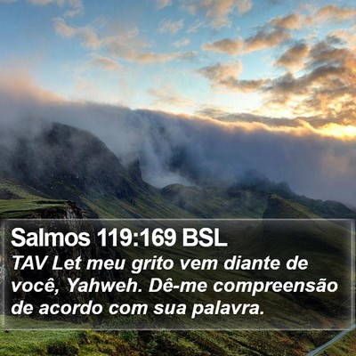 Salmos 119:169 BSL Bible Verse Image
