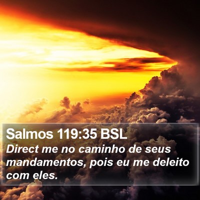 Salmos 119:35 BSL Bible Verse Image