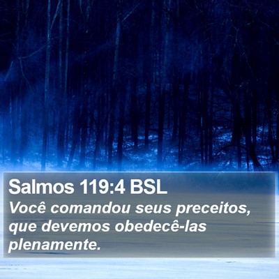 Salmos 119:4 BSL Bible Verse Image