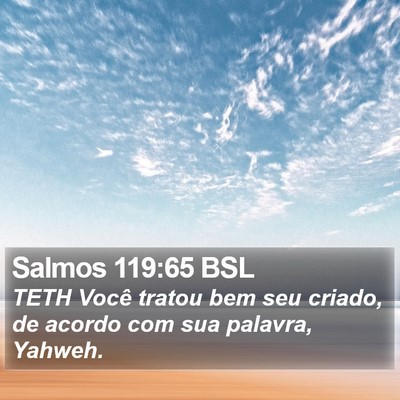 Salmos 119:65 BSL Bible Verse Image