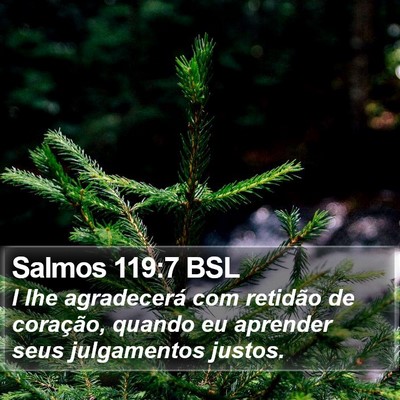 Salmos 119:7 BSL Bible Verse Image