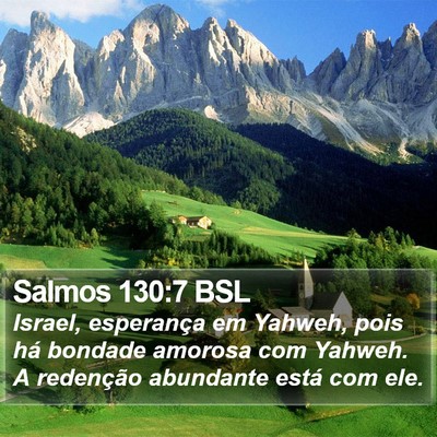 Salmos 130:7 BSL Bible Verse Image