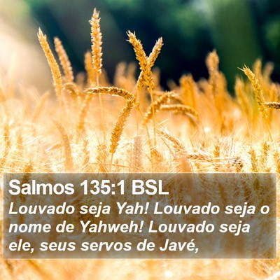 Salmos 135:1 BSL Bible Verse Image