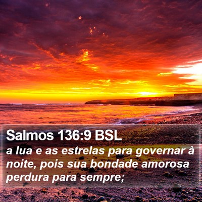 Salmos 136:9 BSL Bible Verse Image