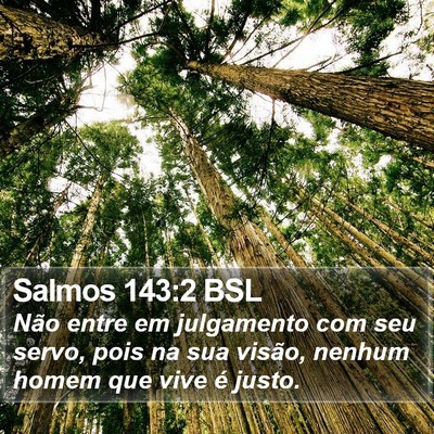 Salmos 143:2 BSL Bible Verse Image
