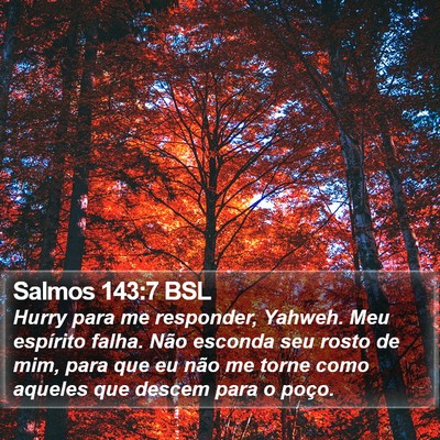 Salmos 143:7 BSL Bible Verse Image