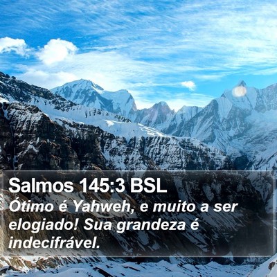 Salmos 145:3 BSL Bible Verse Image