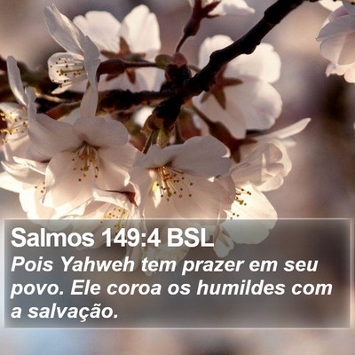 Salmos 149:4 BSL Bible Verse Image