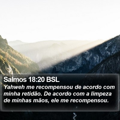 Salmos 18:20 BSL Bible Verse Image
