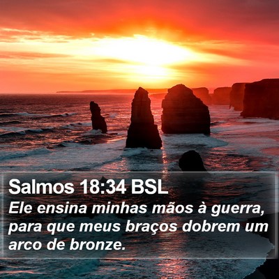 Salmos 18:34 BSL Bible Verse Image