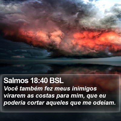 Salmos 18:40 BSL Bible Verse Image