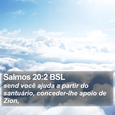Salmos 20:2 BSL Bible Verse Image