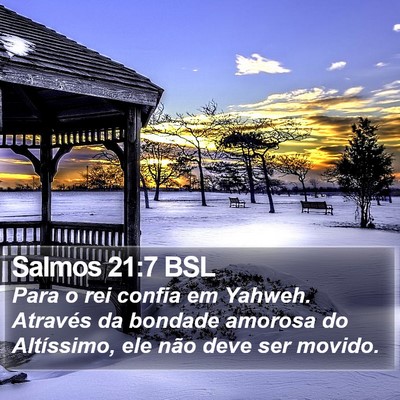 Salmos 21:7 BSL Bible Verse Image