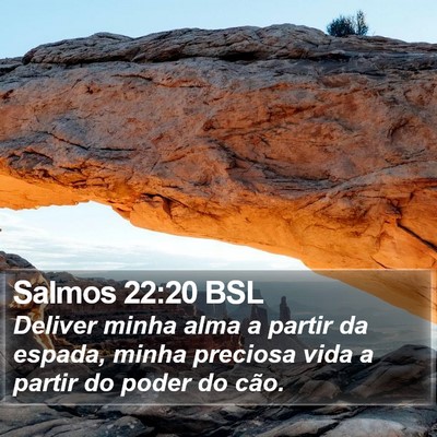 Salmos 22:20 BSL Bible Verse Image