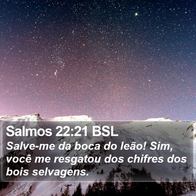 Salmos 22:21 BSL Bible Verse Image