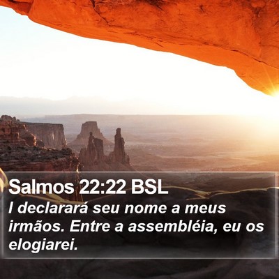 Salmos 22:22 BSL Bible Verse Image