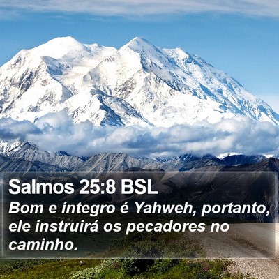 Salmos 25:8 BSL Bible Verse Image