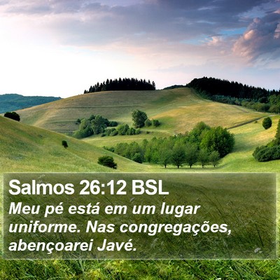 Salmos 26:12 BSL Bible Verse Image