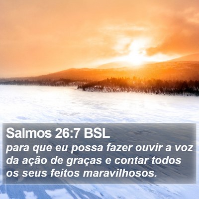 Salmos 26:7 BSL Bible Verse Image