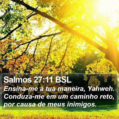 Salmos 27:11 BSL Bible Verse Image