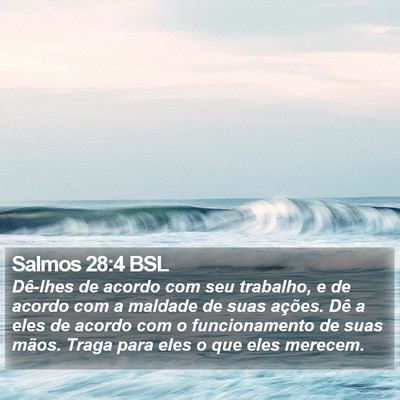 Salmos 28:4 BSL Bible Verse Image