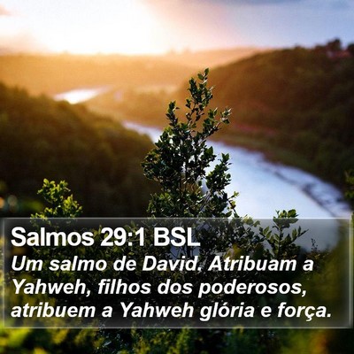 Salmos 29:1 BSL Bible Verse Image
