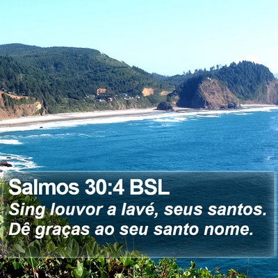 Salmos 30:4 BSL Bible Verse Image