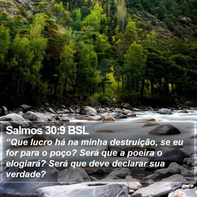 Salmos 30:9 BSL Bible Verse Image